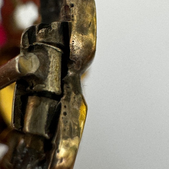 Victorian Gold Gilded Citrine Brooch Pin - Picture 13 of 13